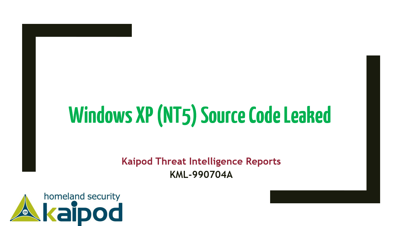 افشای کد منبع سیستم عامل ویندوز XP